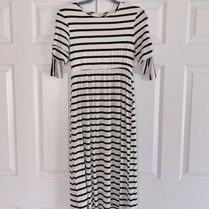 Striped midi dress